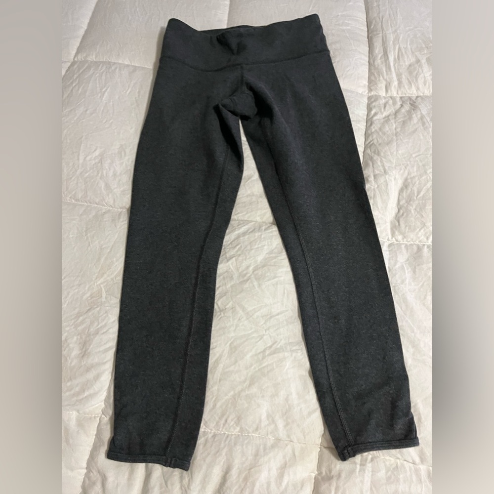 Lululemon Womens Dark Gray Align High Rise Crop Pant Size 4 Gym Yoga Stretch‎ - Picture 2 of 8